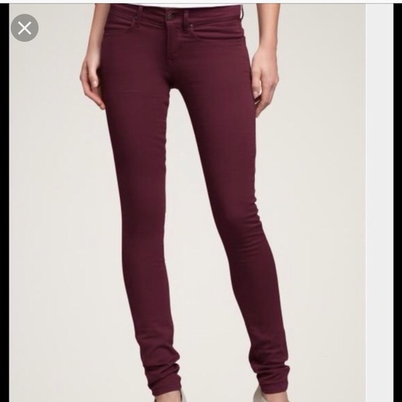 wine colored skinny jeans